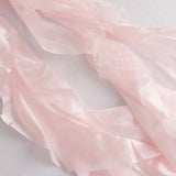 5 Pack Blush Rose Gold Curly Willow Chiffon Satin Chair Sashes#whtbkgd