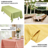 60"x102" Blush Lamour Satin Rectangle Tablecloth