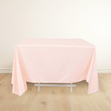 70" Blush Premium Scuba Wrinkle Free Square Tablecloth, Scuba Polyester Tablecloth