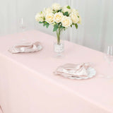 90x132inch Blush Rose Gold 200 GSM Seamless Premium Polyester Rectangular Tablecloth