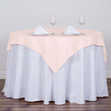 54"x54" Blush Square Polyester Table Overlay