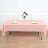 5 Pack Blush Rectangle Plastic Table Covers, 54inchx108inch PVC Disposable Tablecloths