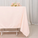 70" Blush Premium Scuba Wrinkle Free Square Tablecloth, Scuba Polyester Tablecloth