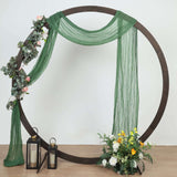 20ft Olive Green Gauze Cheesecloth Fabric Wedding Arch Drapery, Window Scarf Valance, Boho Decor