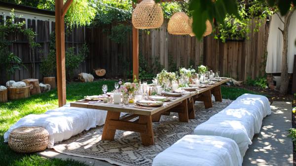 boho baby shower- seating