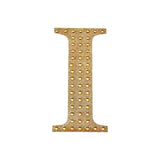 4inch Gold Decorative Rhinestone Alphabet Letter Stickers DIY Crafts - I#whtbkgd