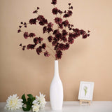 2 Branches | 42inch Tall Burgundy Artificial Silk Carnation Flower Stems