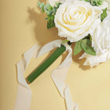 6yd Ivory Silk-Like Chiffon Linen Ribbon Roll For Bouquets, Wedding Invitations Gift Wrapping