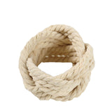 4 Pack | Rustic Burlap Napkin Rings, Handmade Braided Jute Napkin Holders - Cream#whtbkgd