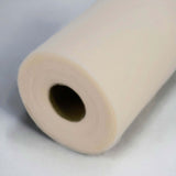 6Inchx100 Yards Beige Tulle Fabric Bolt, Sheer Fabric Spool Roll For Crafts