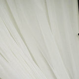 Ivory Fire Retardant Sheer Organza Premium Curtain Panel Backdrops With Rod Pockets - 10ftx10ft