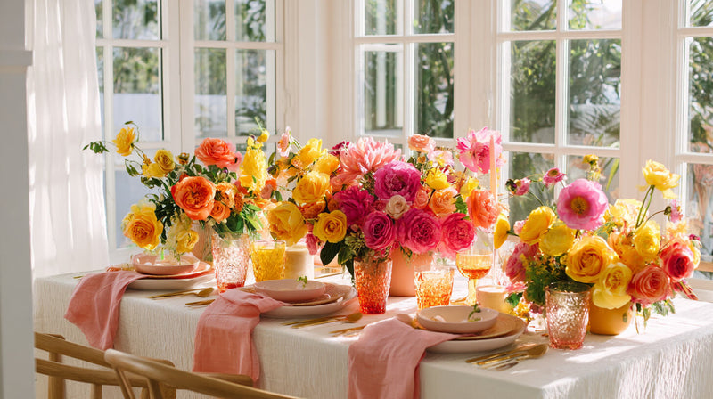 Bright Florals for a Cheerful Mother's Day Brunch Table