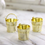 12 Pack | Gold Pail Bucket Party Favor Candy Gift Boxes | Mini Planter