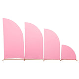 Set of 4 | Matte Pink Spandex Half Moon Chiara Backdrop Stand Covers