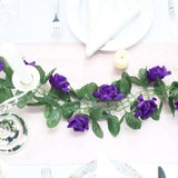 6ft | Purple Artificial Silk Rose Garland UV Protected Flower Chain