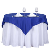 54"x54" Royal Blue Square Polyester Table Overlay