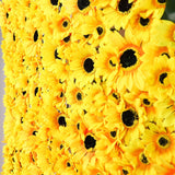 11 Sq ft. | Artificial Sunflower Wall Mat Backdrop, Flower Wall Decor