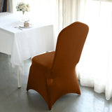 Cinnamon Brown Spandex Stretch Fitted Banquet Slip On Chair Cover 160 GSM