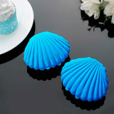 12 Pack | 3.5Inch Blue Seashell Party Favor Gift Boxes, Treat Candy Goodie Box For Beach Wedding & Baby Showers