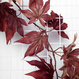 6ft | Burgundy Artificial Silk Maple Leaf Hanging Fall Garland Vine