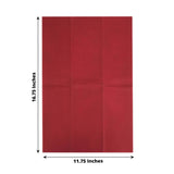 20 Pack | Burgundy Soft Linen-Feel Airlaid Paper Dinner Napkins