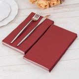 50 Pack 2 Ply Soft Burgundy Disposable Party Napkins, Wedding Reception Dinner Paper Napkins