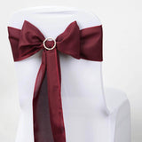 5 PCS | 6x108inch Burgundy Polyester Chair Sash