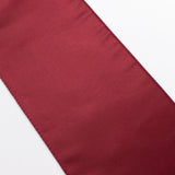 5 Pack Burgundy Lamour Satin Chair Sashes, Chair Bows - 6x106inch#whtbkgd