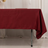 60"x102" Burgundy Lamour Satin Rectangle Tablecloth