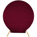 7.5ft Burgundy Soft Velvet Fitted Round Wedding Arch Cover