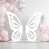 4ft White Wooden Butterfly Wings Photo Background Party Prop, Large Self-Standing Butterfly Backdrop