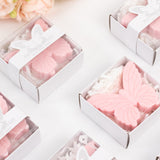 10 Pack Blush Butterfly Unscented Soap Baby Shower Favors with Gift Boxes, Pre-Packed Bridal Shower 