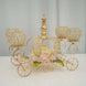 18inch Gold Metal 4-Arm Crystal Cinderella Carriage Candle Holder Centerpiece