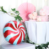 5 Pack | 13inches Candy Striped Swirl Print Mylar Foil Helium/Air Balloons