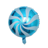 5 Pack | 13inches Candy Striped Swirl Print Mylar Foil Helium/Air Balloons