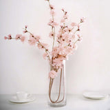 2 Branches | 42inch Tall Blush/Rose Gold Artificial Silk Carnation Flower Stems