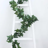 8ft | Dark Green UV Protected Artificial Silk Ivy Leaf Garland Vine, Outdoor/Indoor