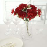 3 Pack | 14inch Red Artificial Silk Carnation Flower Arrangements