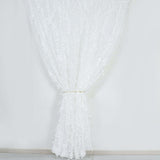 8ftx8ft White 3D Leaf Petal Taffeta Fabric Event Curtain Drapery