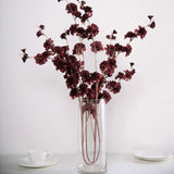 2 Branches | 42inch Tall Burgundy Artificial Silk Carnation Flower Stems