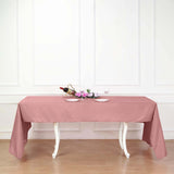 60"x126" Dusty Rose Polyester Rectangular Tablecloth