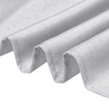 72"x120" Silver Polyester Rectangle Tablecloth, Reusable Linen Tablecloth