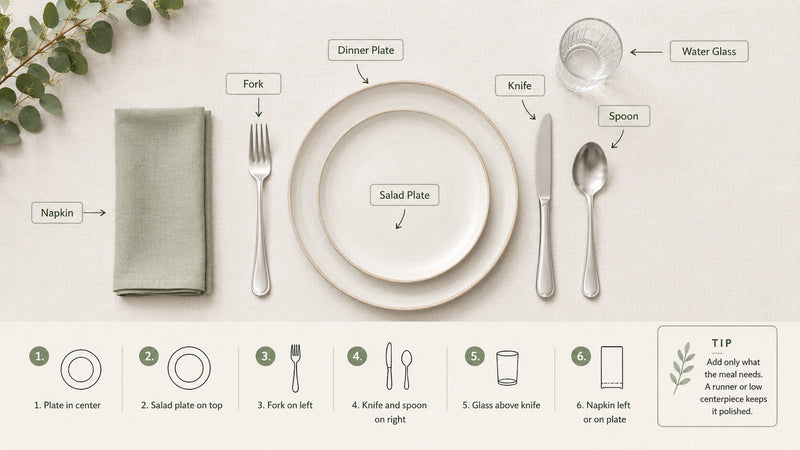 Casual Table Setting Infographics
