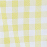 Buffalo Plaid Tablecloth | 54"x54" Square | White/Yellow | Checkered Gingham Polyester#whtbkgd