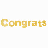 3ft Gold Glittered Congrats Paper Hanging Garland Banner Party Decor#whtbkgd