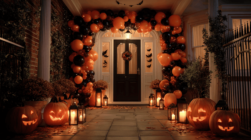 Chain Link Halloween Balloon Arches