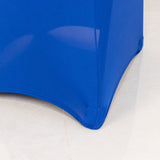 Premium Spandex Chair Cover with Foot Pockets for Banquet Chairs Royal Blue