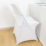 White Stretch Spandex Lifetime Folding Chair Cover