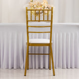 5 Pack White Stretch Chiavari Chair Cushion Covers, Spandex Fitted Dining Chair