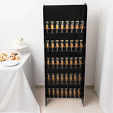 5ft Black 5-Tier 40 Champagne Glass Holder Wall Stand, Foam Board Wine Glass Standing Rack